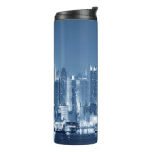 New York Manhattan City Night Skyline Thermosbeker (Gedraaid links)