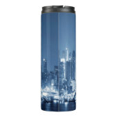 New York Manhattan City Night Skyline Thermosbeker (Achterkant)