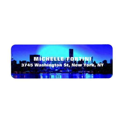 New York Manhattan Elegant klassiek eenvoudig mode Etiket (Voorkant)