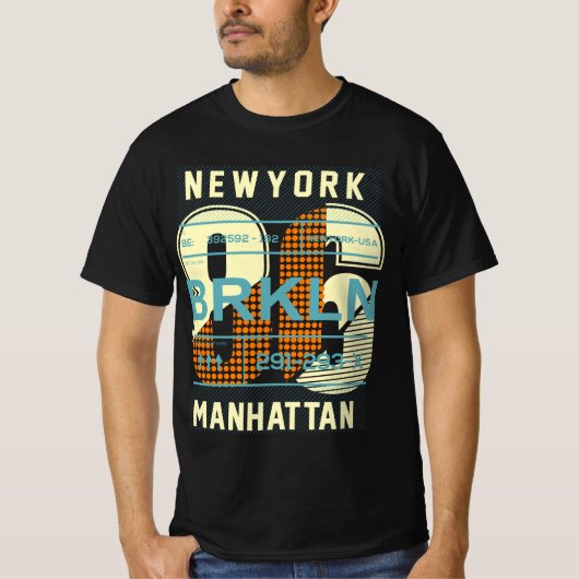 New York Manhattan grafisch T-shirt (Voorkant)