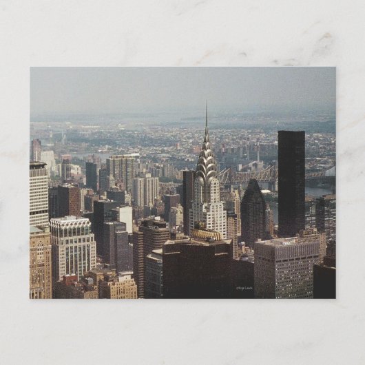 New York, Manhattan met Chrysler Building Briefkaart (Voorkant)