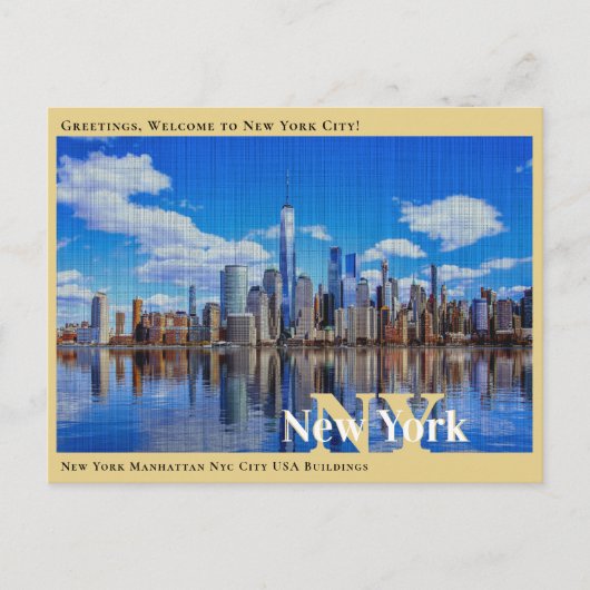 New York Manhattan NYC City USA Buildings Briefkaart (Voorkant)