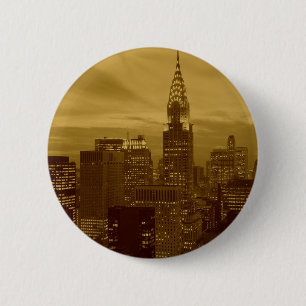  New York Manhattan Ronde Button 5,7 Cm