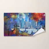 New York Manhattan Skyline Handdoek (Handdoek)