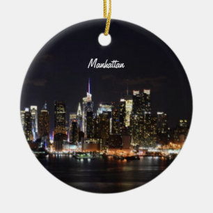 New York, Manhattan Skyline Keramisch Ornament