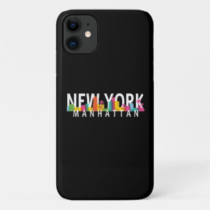 New York Manhattan skyline met palmen Case-Mate iPhone Case