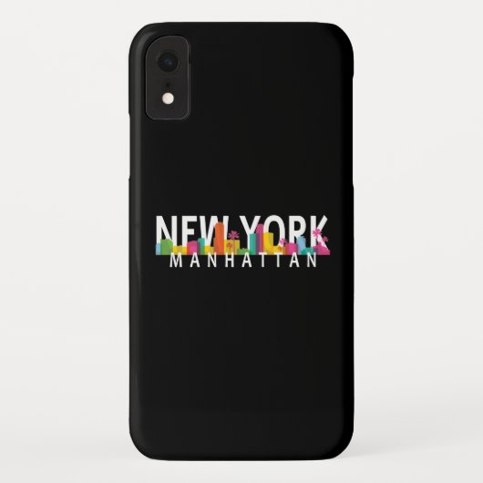 New York Manhattan skyline met palmen Case-Mate iPhone Case (Achterkant)