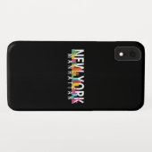 New York Manhattan skyline met palmen Case-Mate iPhone Case (Achterkant (horizontaal))