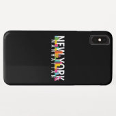 New York Manhattan skyline met palmen Case-Mate iPhone Case (Achterkant (horizontaal))