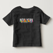 New York Manhattan skyline met palmen Kinder Shirts (Voorkant)