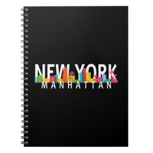 New York Manhattan-skyline met palmen Notitieboek