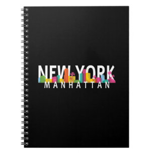 New York Manhattan skyline met palmen Notitieboek