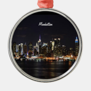 NEW YORK: Manhattan Skyline Metalen Ornament