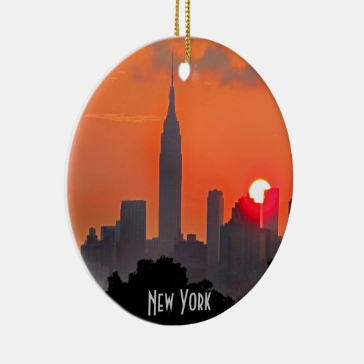 New York Manhattan Skyline Ornament (Rechts)