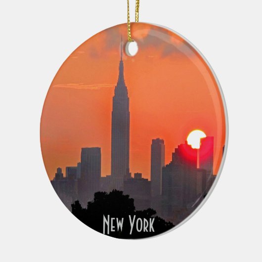 New York Manhattan Skyline Ornament (Links)