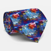 New York Manhattan Skyline Stropdas (Opgerold)