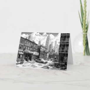 New York Manhattan zwart-wit NYC kaart
