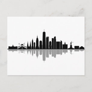 NEW YORK Manhatten USA City Skyline Silhouette Briefkaart