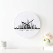 NEW YORK Manhatten USA City Skyline Silhouette Grote Klok (Huis)