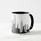 NEW YORK Manhatten USA City Skyline Silhouette Mok (Voorkant rechts)