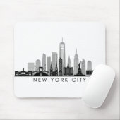 NEW YORK Manhatten USA City Skyline Silhouette Muismat (Met muis)