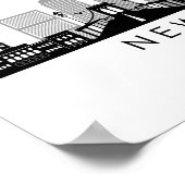 NEW YORK Manhatten USA City Skyline Silhouette Poster (Hoek)
