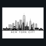 NEW YORK Manhatten USA City Skyline Silhouette Poster<br><div class="desc">Skyline with many typical buildings,  sights and monuments of this city. If something special is to be added or you have a very individual request,  write to me. And of race I look forward to your feedback.</div>