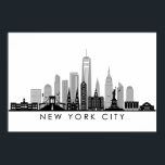 NEW YORK Manhatten USA City Skyline Silhouette Poster<br><div class="desc">Skyline with many typical buildings,  sights and monuments of this city. If something special is to be added or you have a very individual request,  write to me. And of race I look forward to your feedback.</div>
