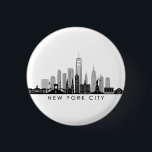 NEW YORK Manhatten USA City Skyline Silhouette Ronde Button 3,2 Cm<br><div class="desc">Skyline with many typical buildings, sights and monuments of this city. If something special is to be added or you have a very individual request, write to me. And of race I look forward to your feedback.</div>