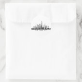 NEW YORK Manhatten USA City Skyline Silhouette Ronde Sticker (Tas)