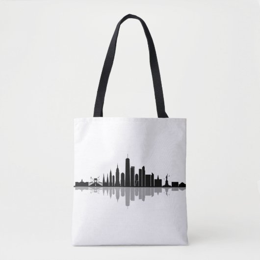 NEW YORK Manhatten USA City Skyline Silhouette Tote Bag (Voorkant)