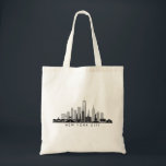 NEW YORK Manhatten USA City Skyline Silhouette Tote Bag<br><div class="desc">Skyline with many typical buildings,  sights and monuments of this city. If something special is to be added or you have a very individual request,  write to me. And of race I look forward to your feedback.</div>