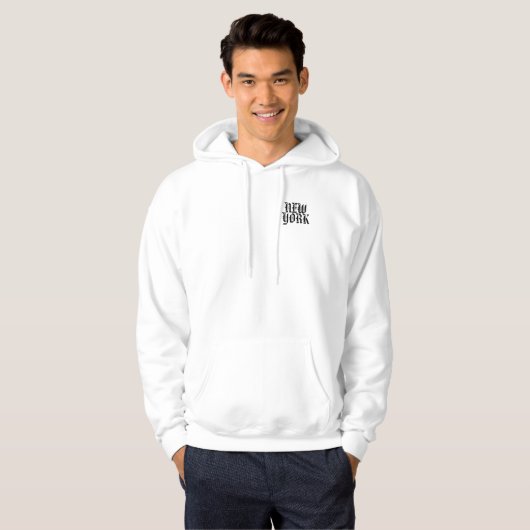 NEW YORK MANNEN BASIC HOODED SWEATSHIRT (Voorkant volledig)