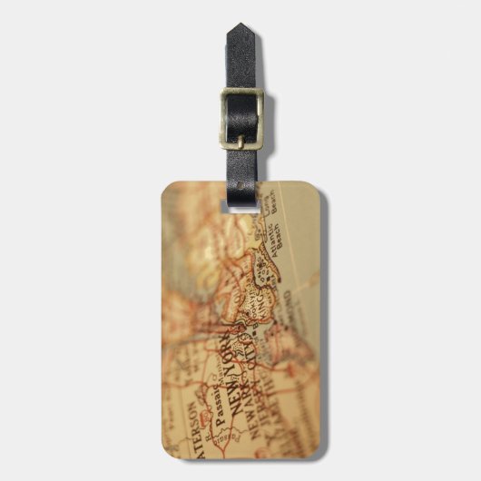 NEW YORK Map Bagagelabel (Voorkant verticaal)