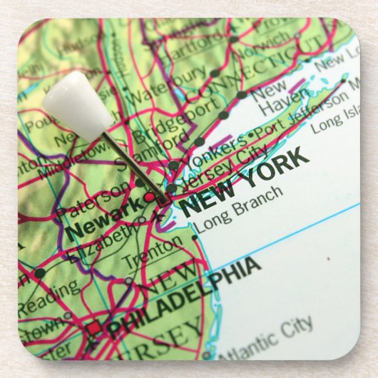 New York Map Bier Onderzetter (Voorkant)