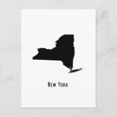 New York Map - Black and White Modern New York Map Briefkaart (Voorkant)