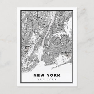 New York Map Briefkaart