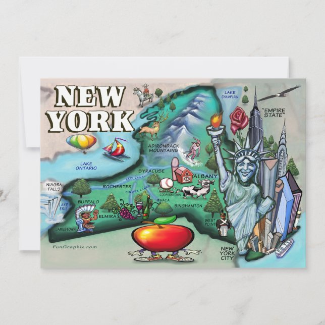 New York Map KAART (Voorkant)