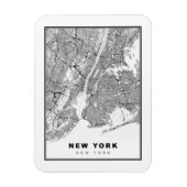 New York Map Magneet (Verticaal)