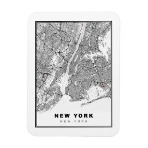New York Map Magneet