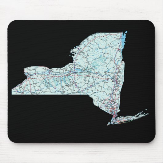New York Map Mousepad Muismat (Voorkant)