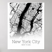 New York Map - New York City NYC - Map Poster (Voorkant)