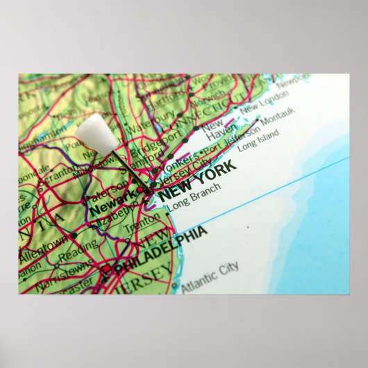 New York Map Poster (Voorkant)