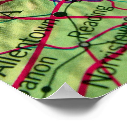 New York Map Poster (Hoek)