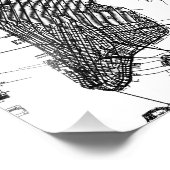 New York Map Poster Minimal Black & white city art (Hoek)