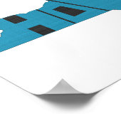 New York Map Shaped Home State Blue en Black Poster (Hoek)