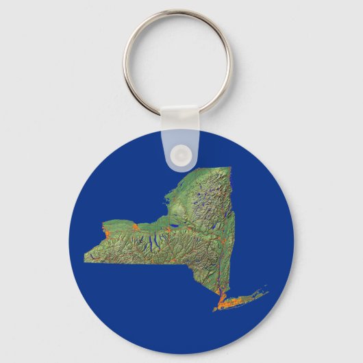 New York Map Sleutelhanger (Voorkant)