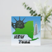 New York Map, Vrijheidsbeeld, Monument Kaart (Staand voorkant)