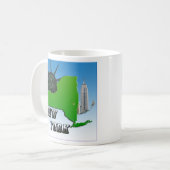 New York Map, Vrijheidsbeeld, Monument Koffiemok (Voorkant links)