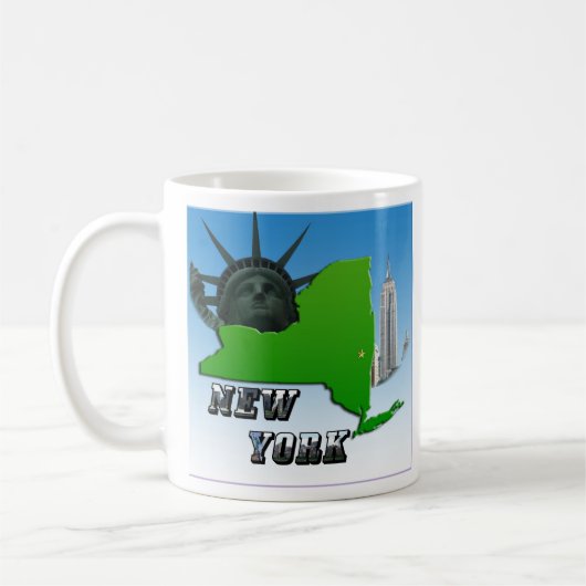 New York Map, Vrijheidsbeeld, Monument Koffiemok (Links)